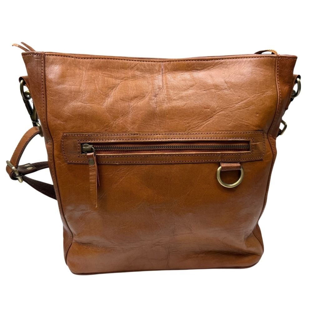 Urban Leather Women's Cognac Brown Genuine Leather Crossbody Shoulder Bag